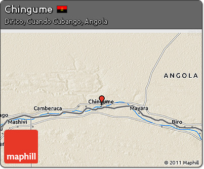 Shaded Relief 3D Map of Chingume