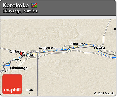 Shaded Relief 3D Map of Korokoko