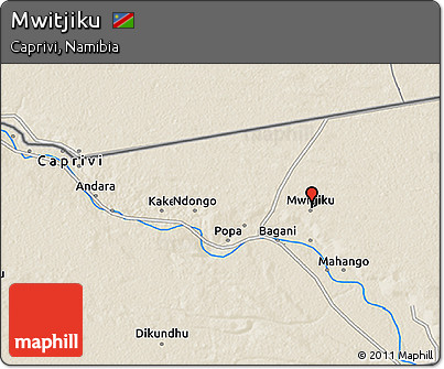 Shaded Relief 3D Map of Mwitjiku
