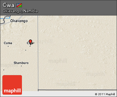 Shaded Relief 3D Map of Cwa