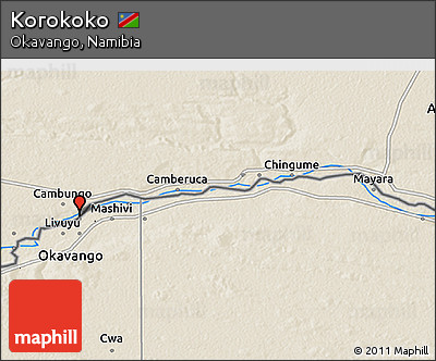 Shaded Relief 3D Map of Korokoko