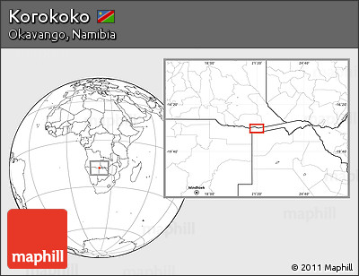 Blank Location Map of Korokoko