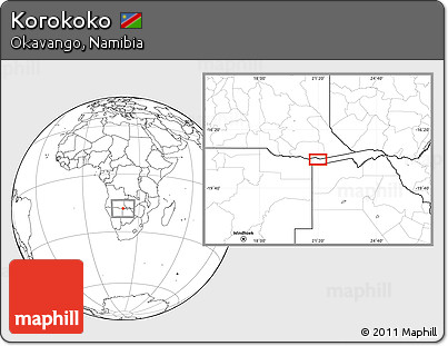 Blank Location Map of Korokoko