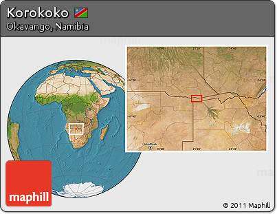 Satellite Location Map of Korokoko