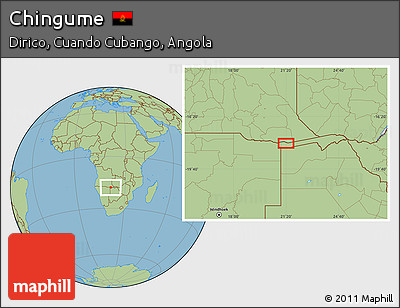 Savanna Style Location Map of Chingume