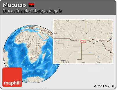 Shaded Relief Location Map of Mucusso
