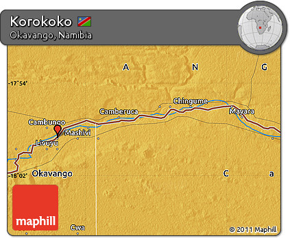 Physical Map of Korokoko