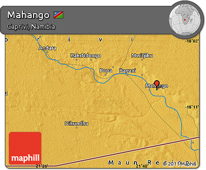 Physical Map of Mahango