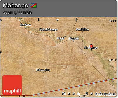 Satellite Map of Mahango