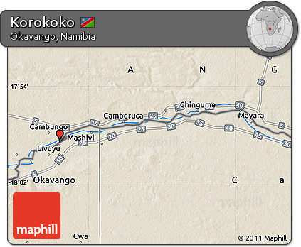 Shaded Relief Map of Korokoko