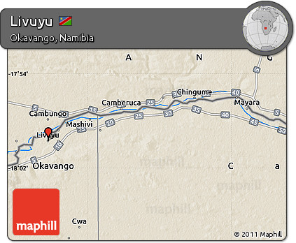 Shaded Relief Map of Livuyu
