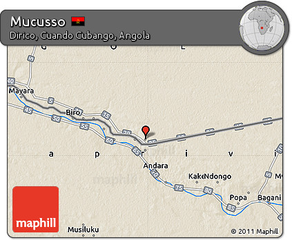 Shaded Relief Map of Mucusso