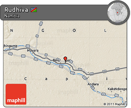 Shaded Relief Map of Rudhiva