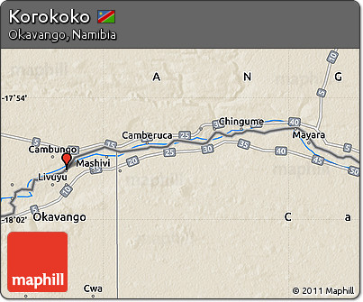 Shaded Relief Map of Korokoko