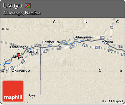 Shaded Relief Map of Livuyu