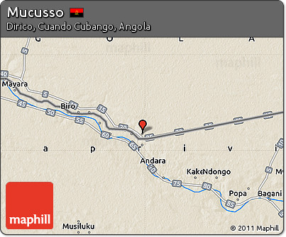 Shaded Relief Map of Mucusso