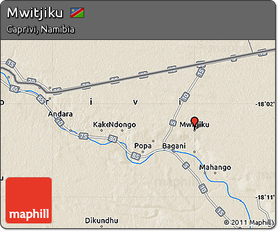Shaded Relief Map of Mwitjiku
