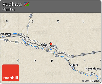 Shaded Relief Map of Rudhiva