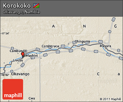Shaded Relief Map of Korokoko