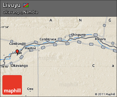 Shaded Relief Map of Livuyu