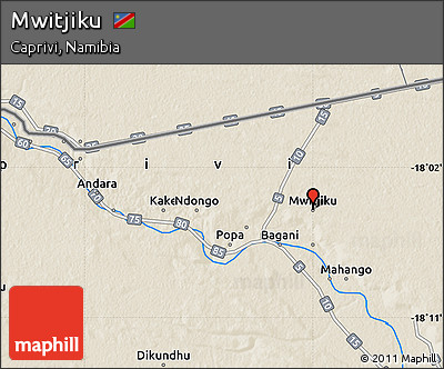 Shaded Relief Map of Mwitjiku