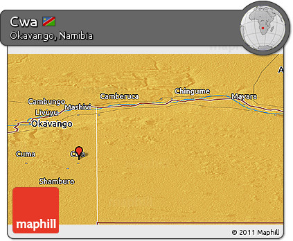 Physical Panoramic Map of Cwa