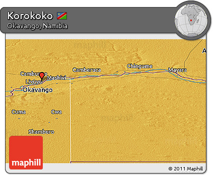 Physical Panoramic Map of Korokoko