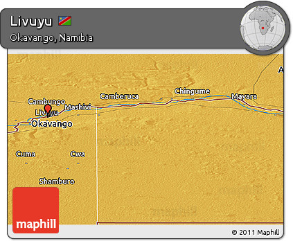 Physical Panoramic Map of Livuyu