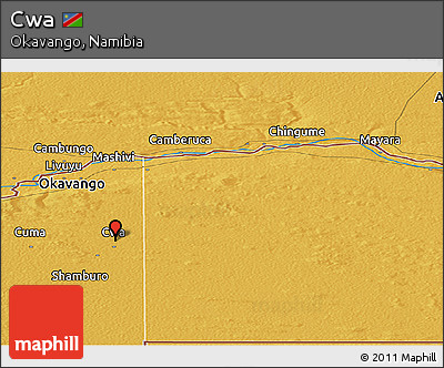 Physical Panoramic Map of Cwa