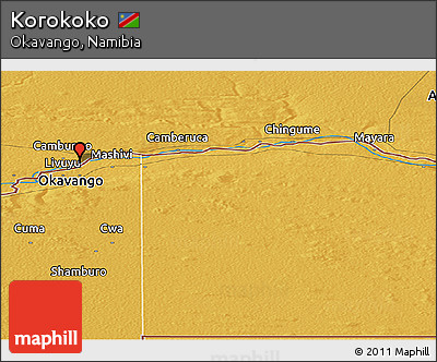 Physical Panoramic Map of Korokoko