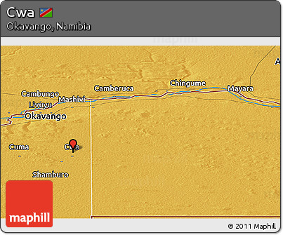 Physical Panoramic Map of Cwa
