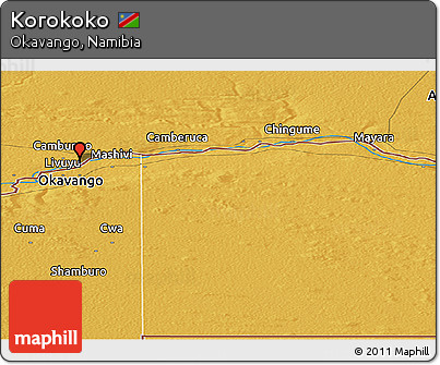 Physical Panoramic Map of Korokoko