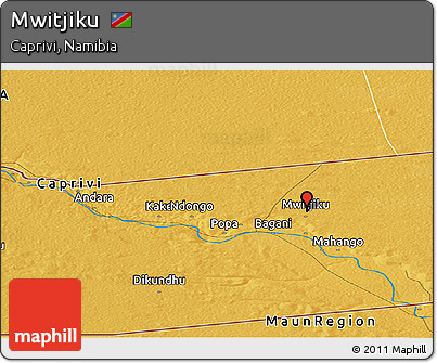 Physical Panoramic Map of Mwitjiku