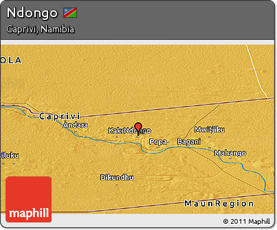 Physical Panoramic Map of Ndongo
