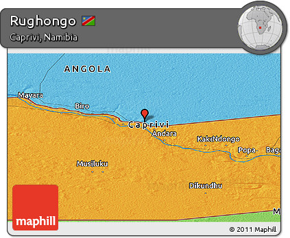 Political Panoramic Map of Rughongo