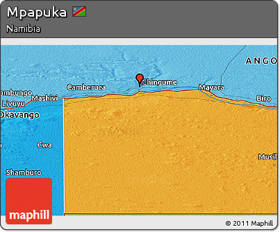 Political Panoramic Map of Mpapuka