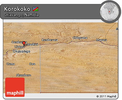 Satellite Panoramic Map of Korokoko