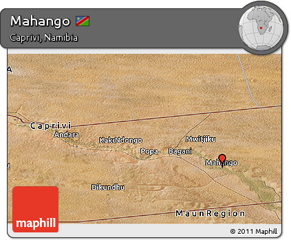 Satellite Panoramic Map of Mahango