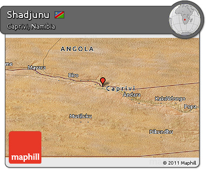 Satellite Panoramic Map of Shadjunu
