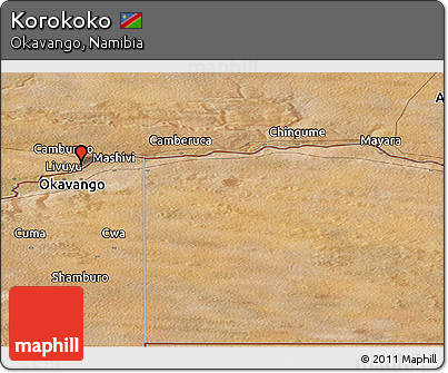 Satellite Panoramic Map of Korokoko