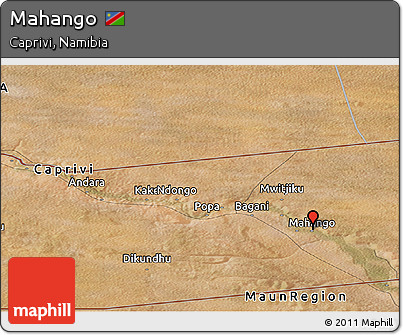 Satellite Panoramic Map of Mahango