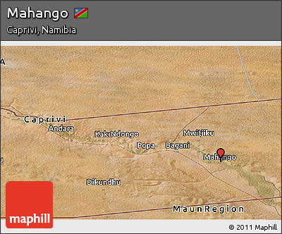 Satellite Panoramic Map of Mahango