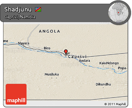 Shaded Relief Panoramic Map of Shadjunu