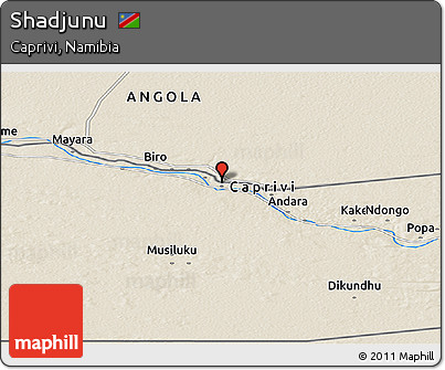 Shaded Relief Panoramic Map of Shadjunu