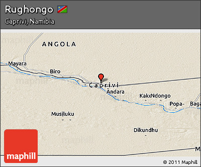 Shaded Relief Panoramic Map of Rughongo