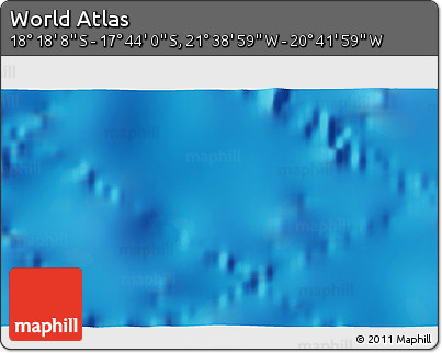 Shaded Relief 3D Map of the Area around 18° 1' 4" S, 21° 10' 29" W