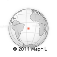 Outline Map of the Area around 18° 1' 4" S, 22° 52' 30" W, rectangular outline