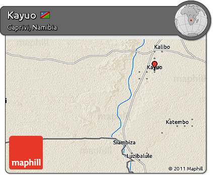Shaded Relief 3D Map of Kayuo