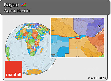 Political Location Map of Kayuo