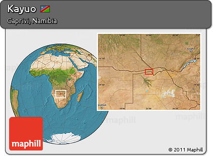 Satellite Location Map of Kayuo